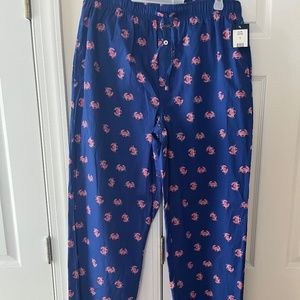 NWT Crown & Ivy Men’s Blue Crab Pajama Bottoms, size Large